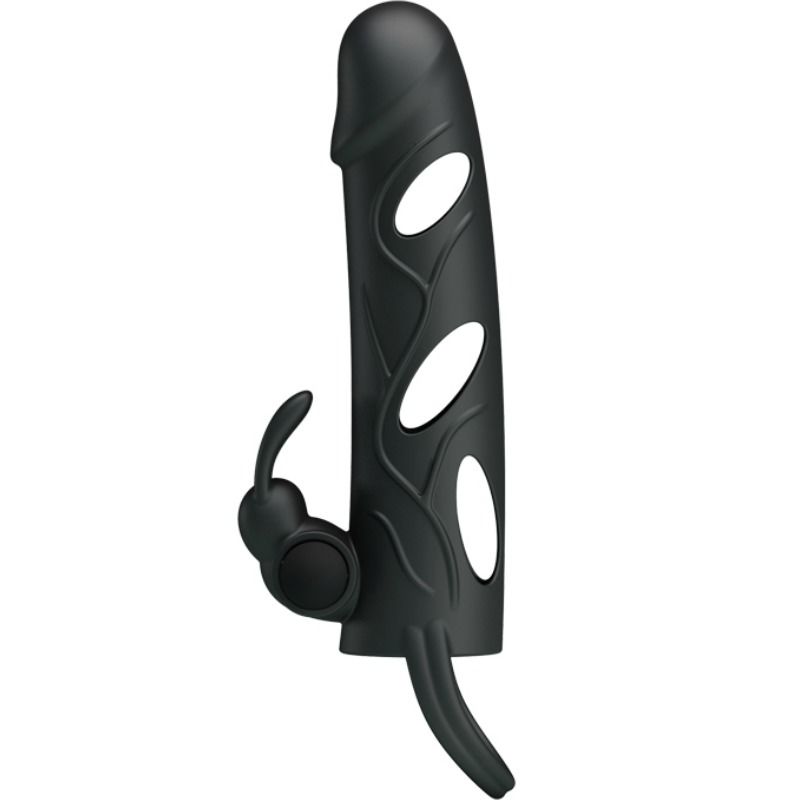 PRETTY LOVE - Silikone Penissleev med Vibrator, 14cm