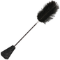 DARKNESS - Dobbeltsidet ridepisk med stimulerende fjer, 56cm