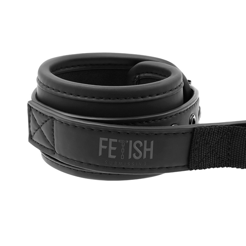FETISH SUBMISSIVE - Veganske Læderhåndjern med neopren polstring